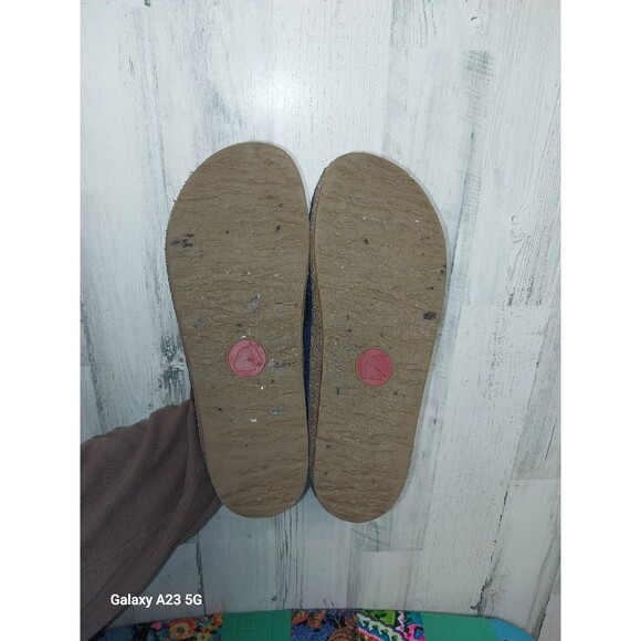 Haflinger Grizzly Magic Swirl Wool Blue Slip On Clog Shoe Womens Size 42 - Picture 2 of 7